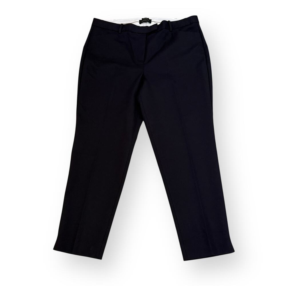 Talbots Hampshire Curvy Dress Pants Womens 16 Black Straight Leg Trouser Stretch